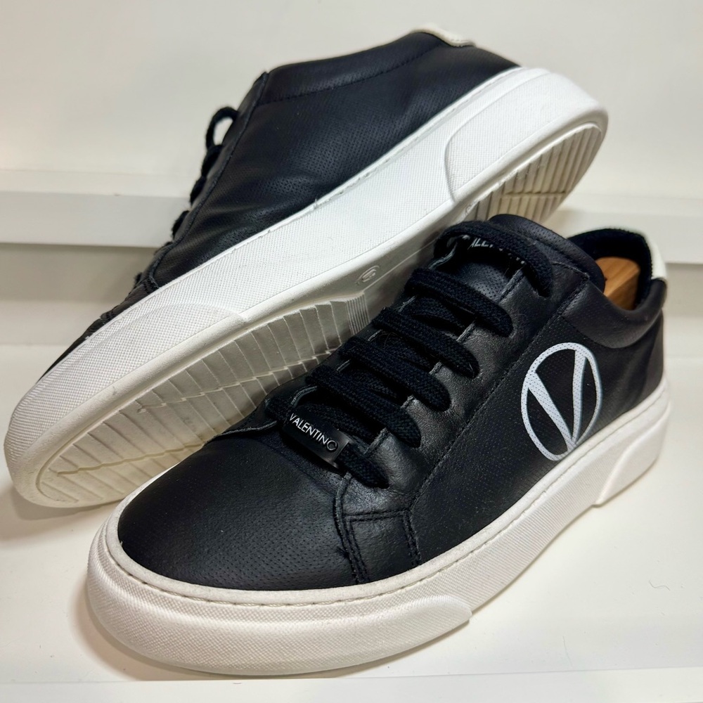 VALENTINO BY MARIO VALENTINO Febo Sauvage Pt. Leather Sneakers Men 7 Women 8.5 - Picture 16 of 16